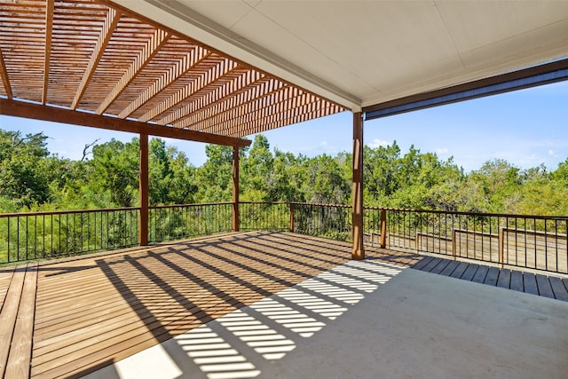 view of patio with a pergola