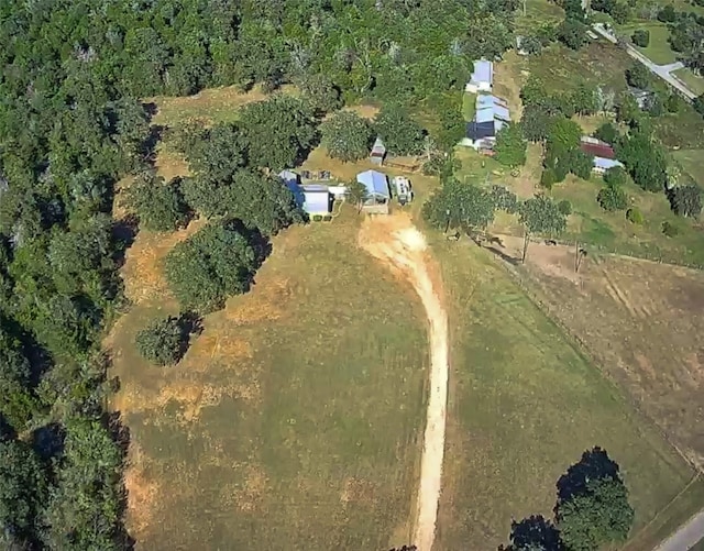 drone / aerial view with a rural view