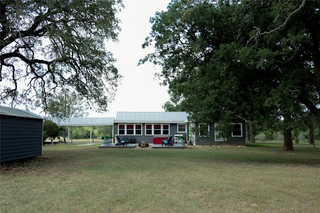 exterior space with a lawn