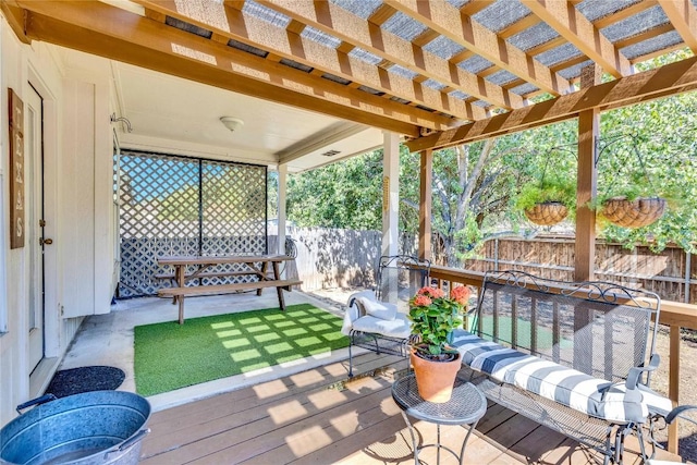 4316 Campo Verde Dr, Austin, TX 78749 - deck with fence and a pergola