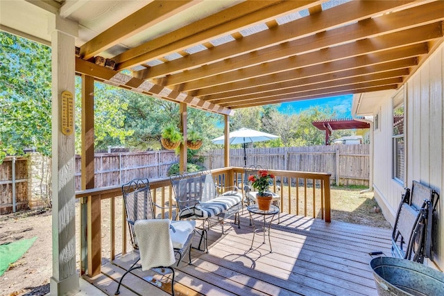 4316 Campo Verde Dr, Austin, TX 78749 - wooden terrace featuring a fenced backyard