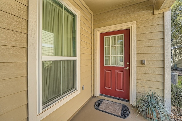 view of doorway to property