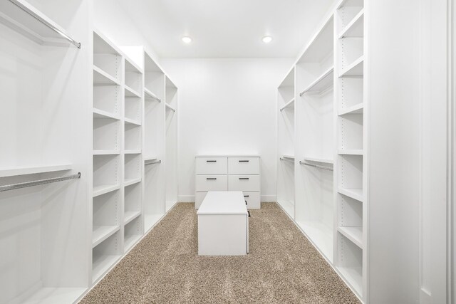 spacious closet featuring carpet floors