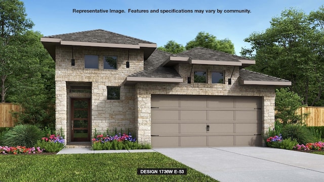 view of front of home featuring a garage