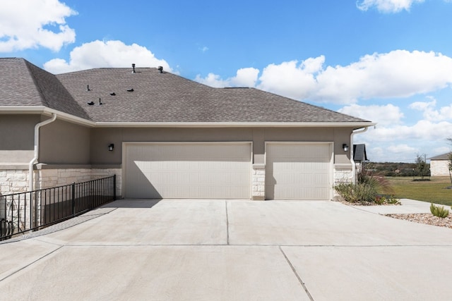 view of property exterior featuring a garage