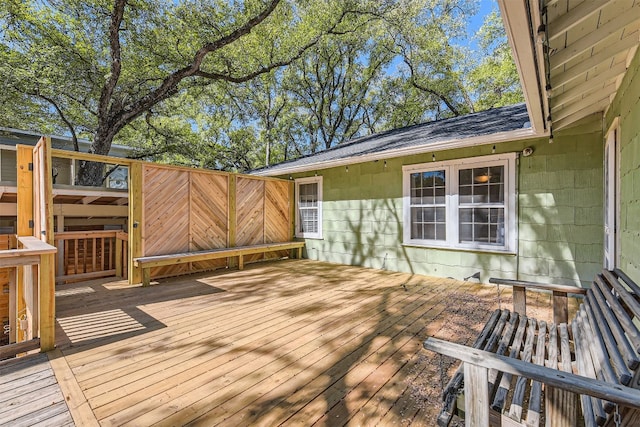 view of wooden deck