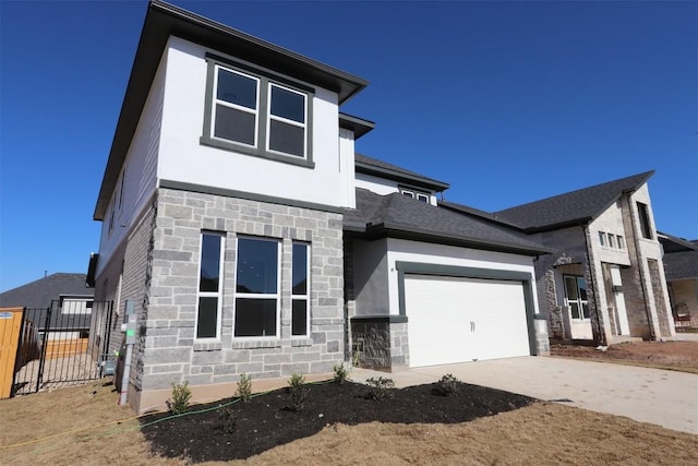 view of front of house featuring a garage