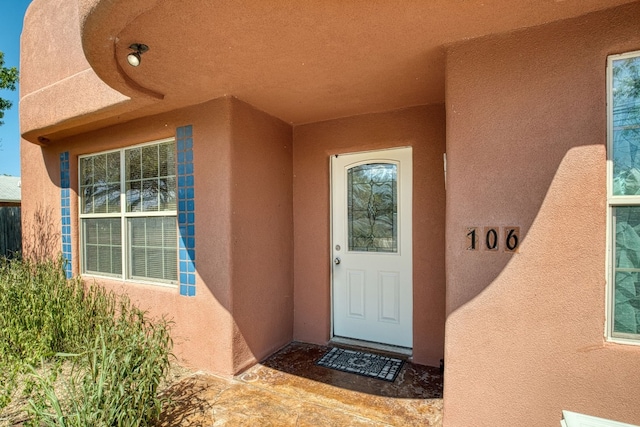 view of doorway to property