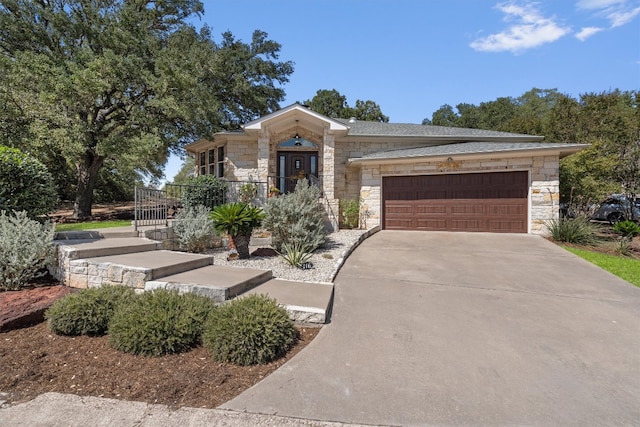 ranch-style house with a garage