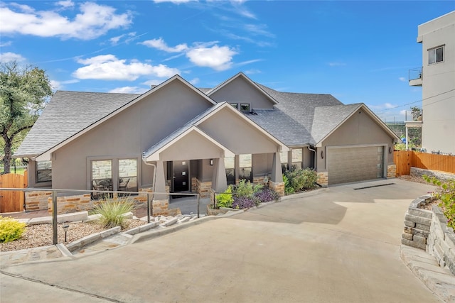 view of front of house featuring a garage