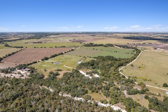 bird's eye view with a rural view