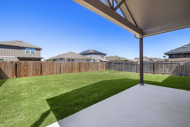 view of yard with a patio area