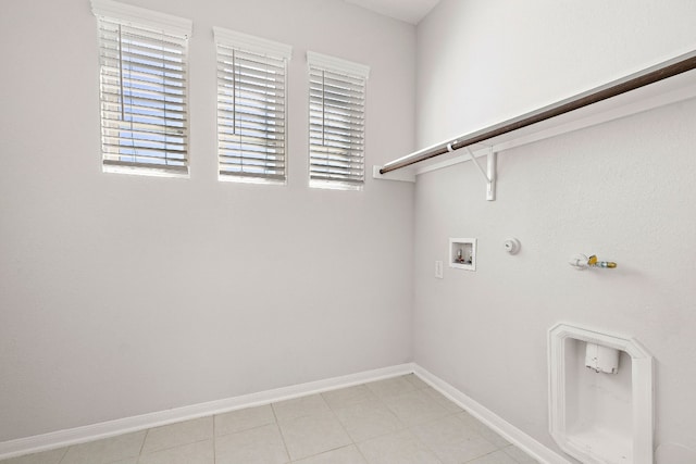 laundry area with gas dryer hookup and hookup for a washing machine