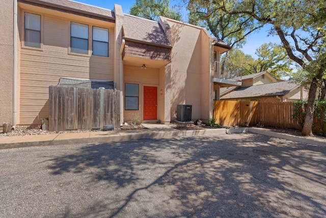 view of front of house with central AC