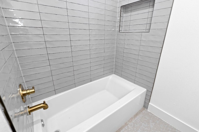 bathroom with tile patterned flooring