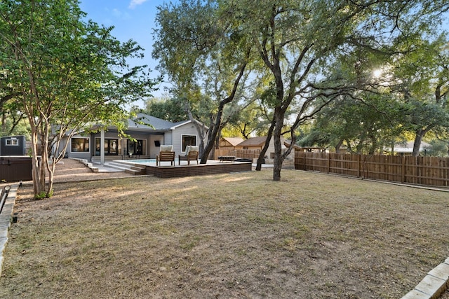 view of yard with outdoor lounge area and a patio area