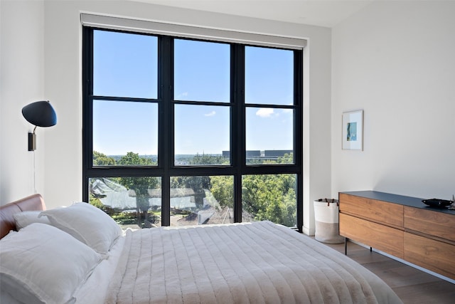 bedroom featuring wood-type flooring