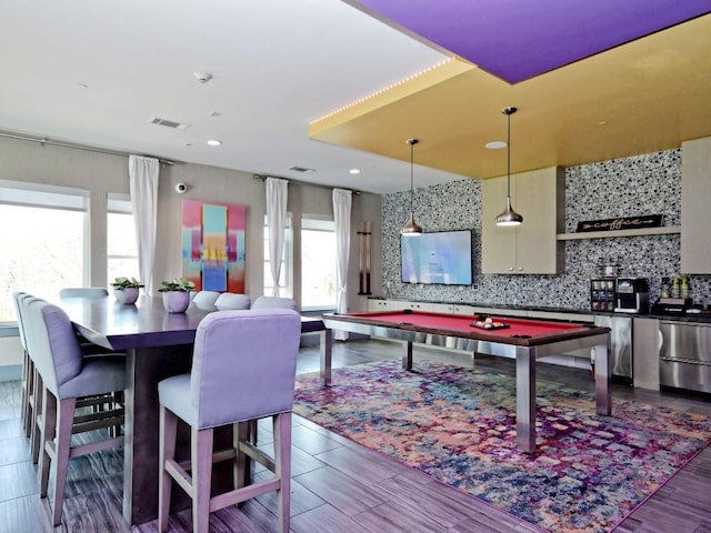 interior space featuring pool table