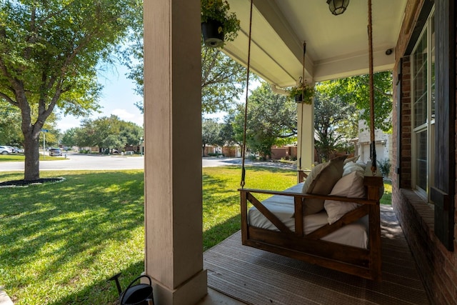 7709 Little Deer Trl, Georgetown, TX 78628 - deck featuring a lawn