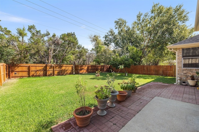 view of yard with a patio