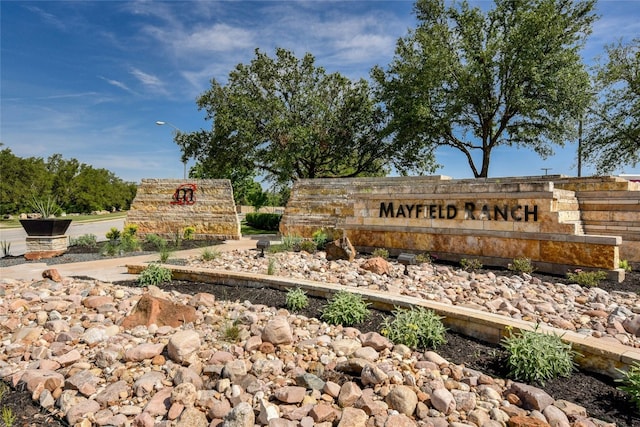 view of community sign