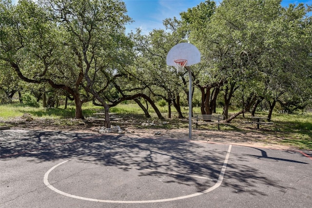 view of basketball court