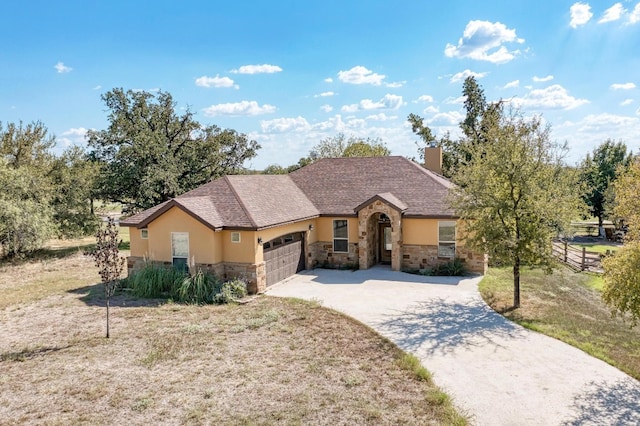 view of front of home featuring a garage