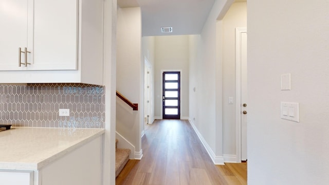 interior space featuring light hardwood / wood-style floors