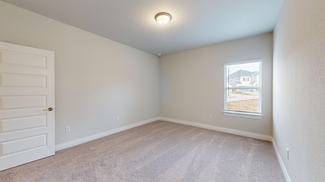 spare room with light carpet