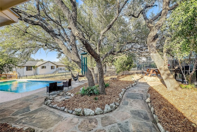 view of pool featuring a patio area