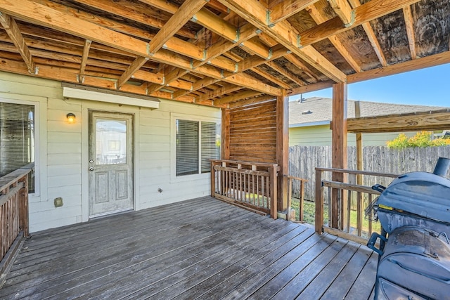 view of wooden terrace