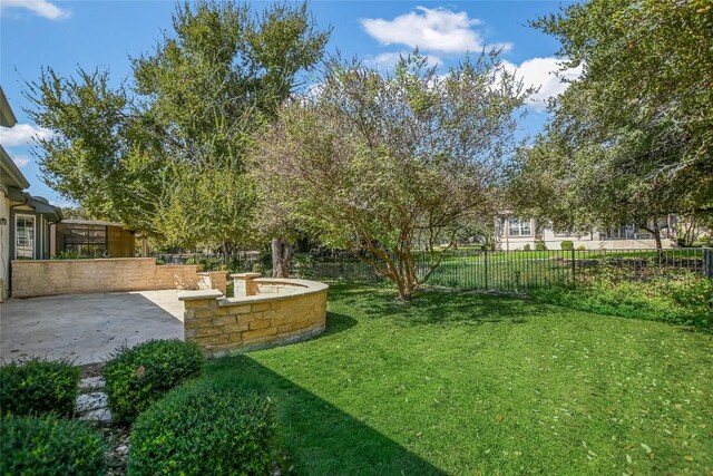 view of yard with a patio area