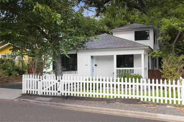 view of front of property with a porch