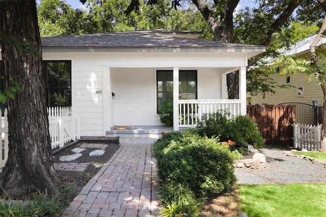 exterior space featuring a porch