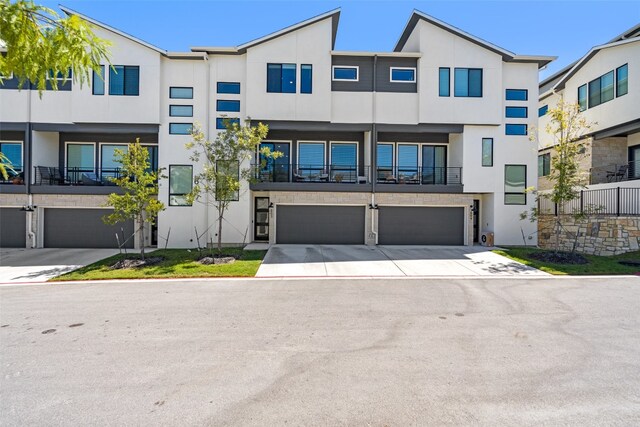 view of front of home with a garage