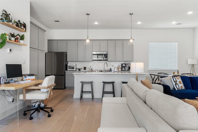 interior space featuring light hardwood / wood-style floors