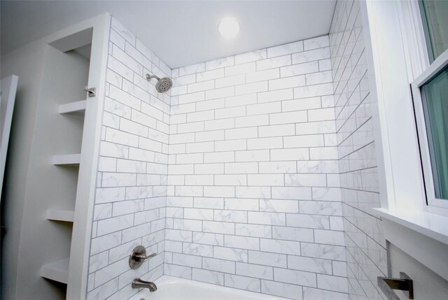 316 N Penn St, Flatonia, TX 78941 - bathroom with tub / shower combination and built in shelves