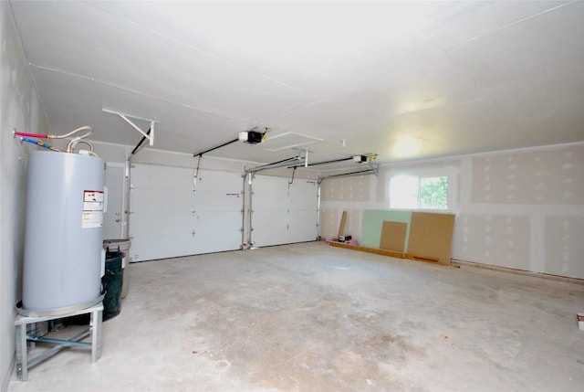 316 N Penn St, Flatonia, TX 78941 - garage featuring water heater and a garage door opener