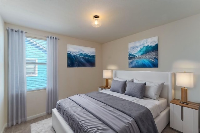 418 Shadow Pt, San Marcos, TX 78666 - bedroom with light carpet and baseboards