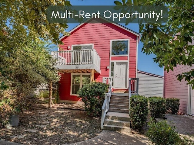 418 Shadow Pt, San Marcos, TX 78666 - view of front of home featuring a balcony