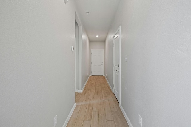 3017 Settlement Dr Unit 30, Round Rock, TX 78665 - hallway with light wood-style flooring, baseboards, and recessed lighting