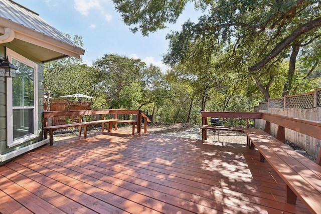 view of wooden deck