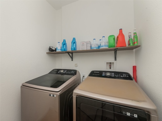 laundry area featuring washer and dryer