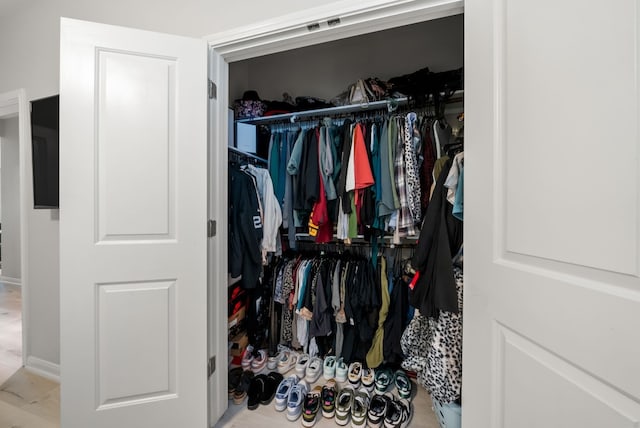 view of closet