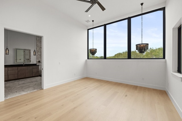 unfurnished bedroom featuring light wood-type flooring