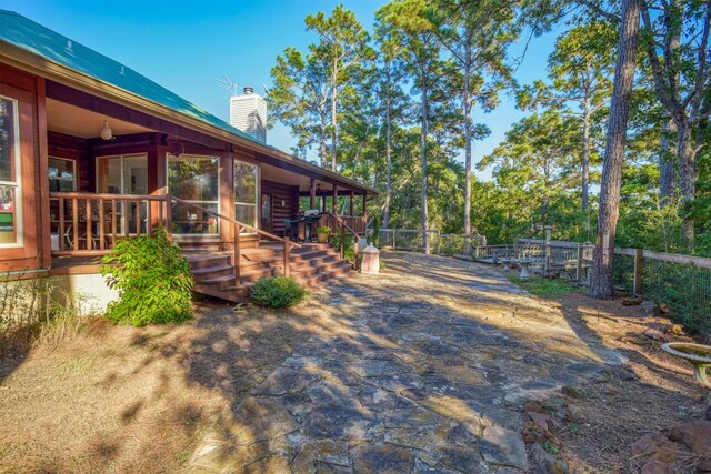 exterior space featuring a deck