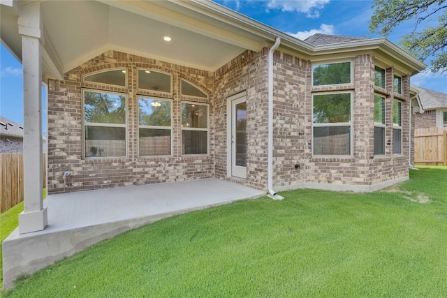 1425 Cole Estates Dr, Georgetown, TX 78628 - doorway to property with a patio and brick siding
