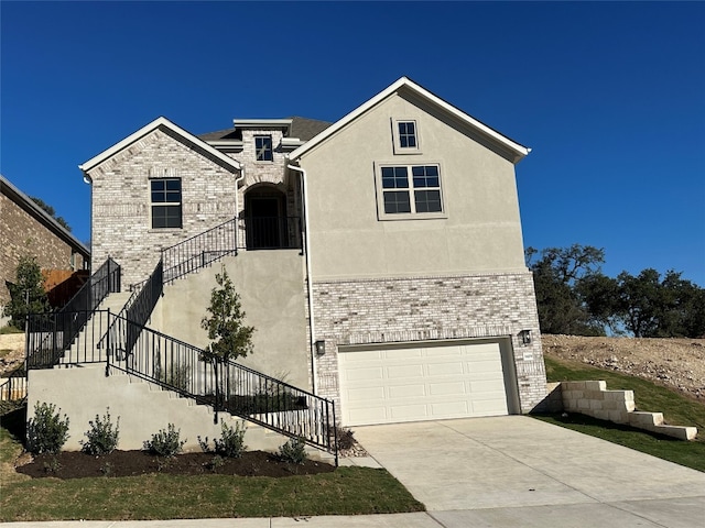 view of front of house featuring a garage