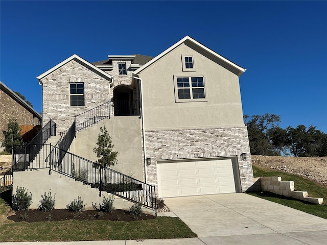 view of front of home featuring a garage