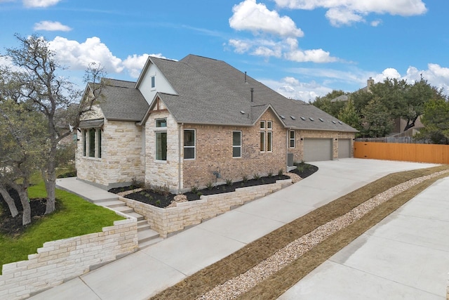 view of front facade featuring a garage